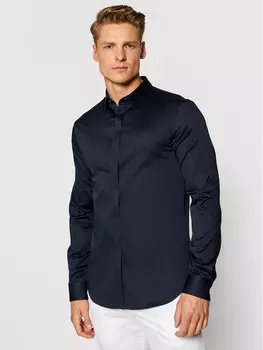 Рубашка приталенного кроя Armani Exchange, синий