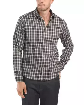 Рубашка приталенного кроя без морщин Performance Fillippi Untuckit, серый