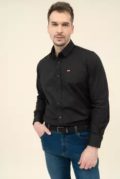 Рубашка приталенного кроя Budmil, черный