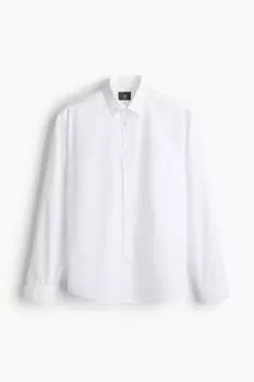 Рубашка приталенного кроя easy iron H&M, белый