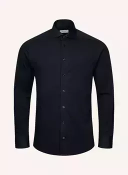 Рубашка приталенного кроя из эластичного материала, тянущегося в четырех направлениях Eton, синий
