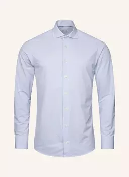 Рубашка приталенного кроя из эластичного материала, тянущегося в четырех направлениях. Eton, синий