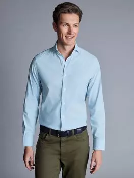 Рубашка приталенного кроя из эластичного твила без железа Charles Tyrwhitt, голубое небо