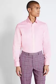 Рубашка приталенного кроя Moss с одинарными манжетами-добби MOSS, розовый