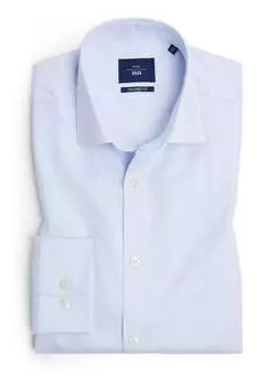 Рубашка приталенного кроя Moss с одинарными манжетами-добби MOSS, синий