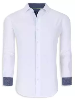 Рубашка приталенного кроя на пуговицах Tom Baine, белый