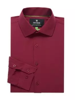 Рубашка приталенного кроя с длинным рукавом Tom Baine, цвет Burgundy