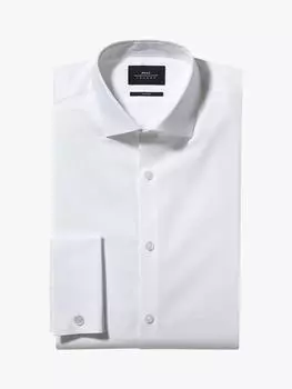 Рубашка приталенного кроя с двойными манжетами Moss 1851