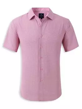 Рубашка приталенного кроя с геометрическим рисунком Tom Baine, розовый