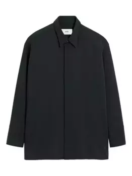 Рубашка прямого кроя AMI Paris, черный