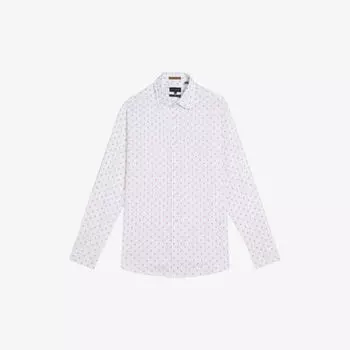 Рубашка прямого кроя Ardea с графическим принтом Ted Baker, белый