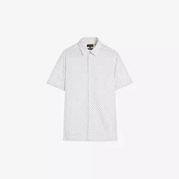Рубашка прямого кроя Forter с геометричным принтом Ted Baker, белый