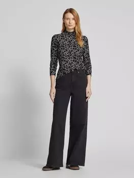 Рубашка прямого кроя с длинными рукавами из вискозной смеси Tom Tailor Denim, черный