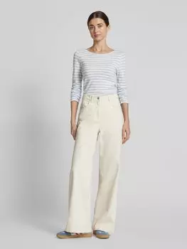 Рубашка прямого кроя с длинными рукавами из чистого хлопка с полосатым узором Marc O'Polo, светло-голубой