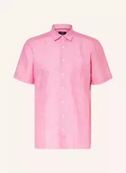 Рубашка прямого кроя с короткими рукавами из льна Strokesman'S, розовый