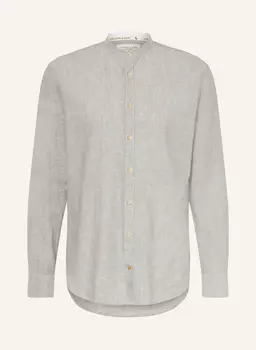 Рубашка прямого кроя с льном Colours & Sons, зеленый