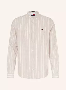 Рубашка прямого кроя с льном Tommy Jeans, мультиколор