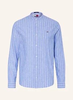 Рубашка прямого кроя с льном Tommy Jeans, мультиколор