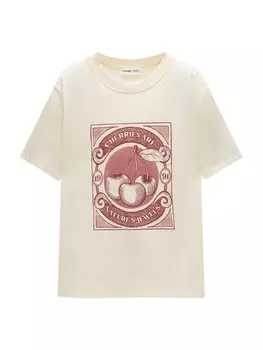 Рубашка Pull&Bear, экрю