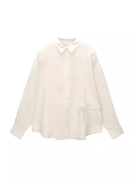 Рубашка Pull&Bear Blouse, кремовый