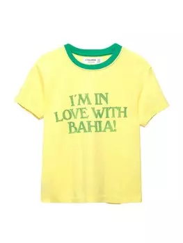 Рубашка Pull&Bear BRASIL, желтый