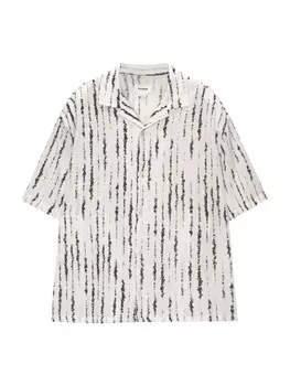 Рубашка Pull&Bear Comfort fit Button Up, белый