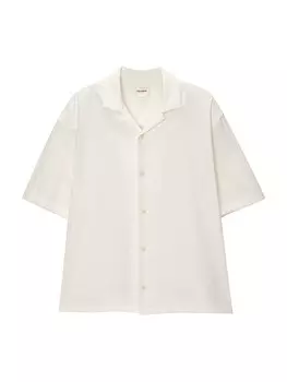 Рубашка Pull&Bear Comfort fit Button Up, белый