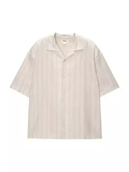 Рубашка Pull&Bear Comfort fit Button Up, белый