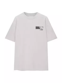 Рубашка Pull&Bear, цвет Anthracite/Light grey