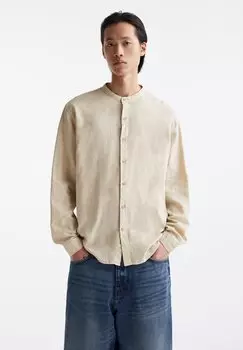 Рубашка PULL&BEAR, цвет beige