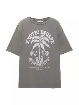 Рубашка Pull&Bear, серый