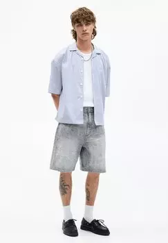 Рубашка PULL&BEAR, синий