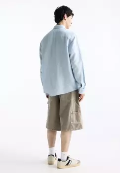 Рубашка PULL&BEAR, светло-голубой