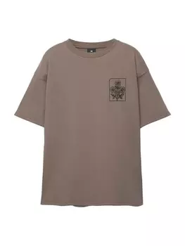 Рубашка Pull&Bear TAKE A LOOK, коричневый