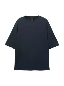 Рубашка Pull&Bear, темно-синий