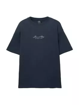 Рубашка Pull&Bear, темно-синий