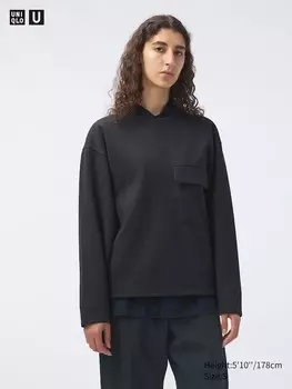 Рубашка-Пуловер из матового джерси Uniqlo, серый