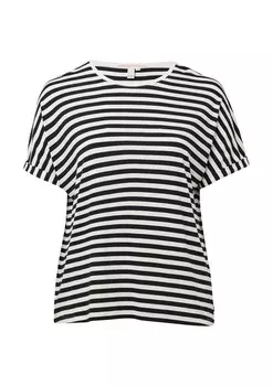 Рубашка QS, черный/белый