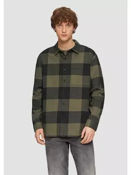 Рубашка QS Hemd langarm, оливковый