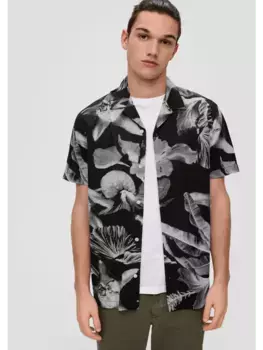 Рубашка QS kurzarm, черный