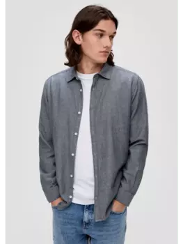 Рубашка QS langarm, синий