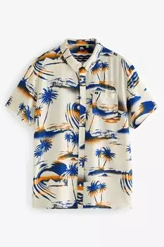 Рубашка Quick с аэрографическим принтом в виде ладоней Quiksilver, белый