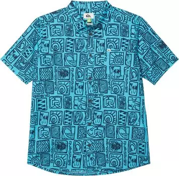 Рубашка Quiksilver Grommy Short Sleeve, цвет River Blue