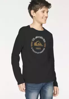 Рубашка Quiksilver с длинными рукавами "CIRCLE LOGO LS YOUTH", черный