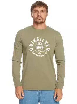 Рубашка Quiksilver с длинными рукавами "Circled Script", цвет Four Leaf Clover