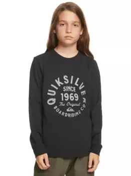 Рубашка Quiksilver с длинными рукавами "Circled Script", черный