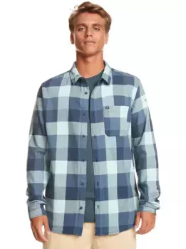 Рубашка Quiksilver с длинными рукавами "Motherfly", цвет Pastel Turquoise Motherfly