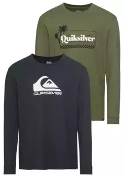 Рубашка Quiksilver с длинными рукавами, оливковый