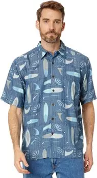 Рубашка Quiksilver Waterman Long Boards Short Sleeve Woven, цвет Longboards Ensign Blue