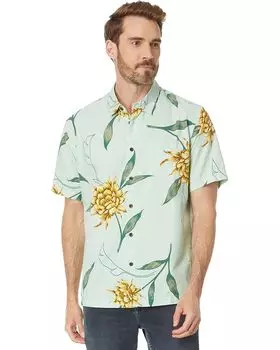 Рубашка Quiksilver Waterman Perfect Bloom Button-Up, цвет Subtle Green Perfect Bloom